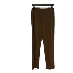Clara Sun Woo Womens Medium Brown Pull-On Stretchy Knit Casual Minimalist Pants